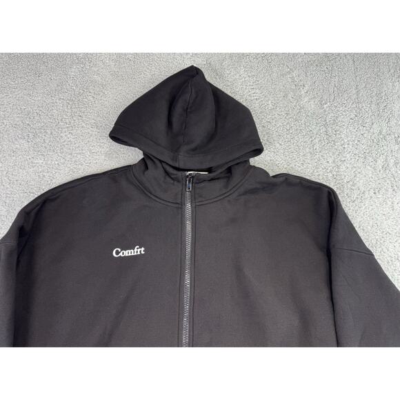 COMFRT Cloud Zip Hoodie Black Men Size Large - Picture 2 of 15